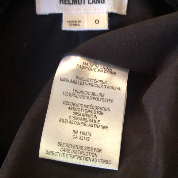 Helmet Lang Leather Jacket - Picture 5 of 5